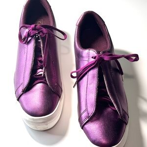 Keds | Women’s Rise Metro Shimmer | Leather Sneaker | Size 7.5